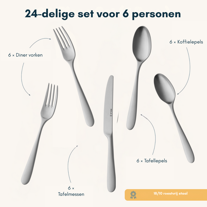 Sola Bestekset Nordica MAT 24 delig