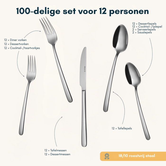 Sola Bestekset Donau  100 delig