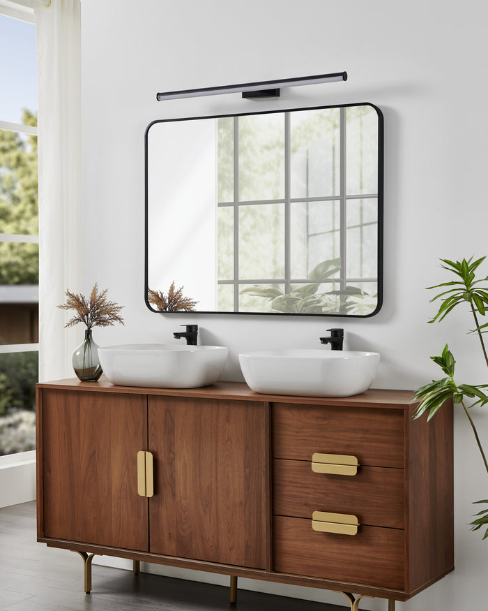 EGLO Vadumi Spiegellamp - LED - 78 cm - Zwart