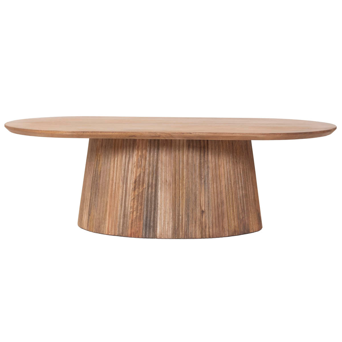 Giga Meubel - Salontafel Ovaal Naturel Hout - 140x70x38cm - Salvador