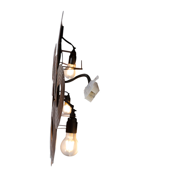 QAZQA Art Deco wandlamp koper 138 cm - Circles