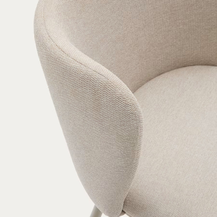 Kave Home Ciselia Eetkamerstoel - Beige / Metaal