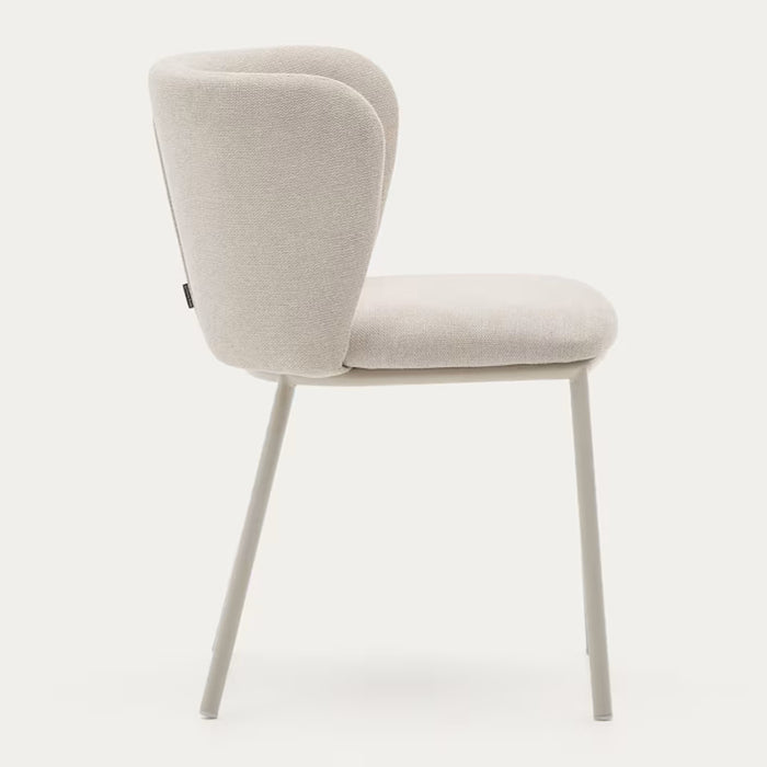 Kave Home Ciselia Eetkamerstoel - Beige / Metaal