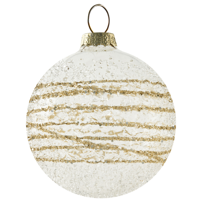 Beliani - ICICLE - Set van 25 kerstballen - Transparant|Goud - Glas