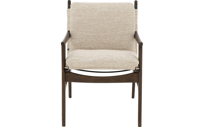 Goossens  Eetkamerstoel Alison -  Textiel met armleuning