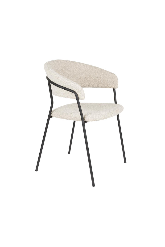 Giga Meubel - Eetkamerstoel Beige|Zwart - Zeri - Set van 2