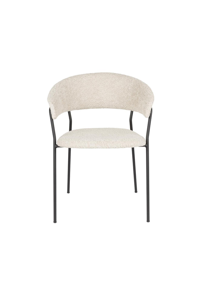 Giga Meubel - Eetkamerstoel Beige|Zwart - Zeri - Set van 2