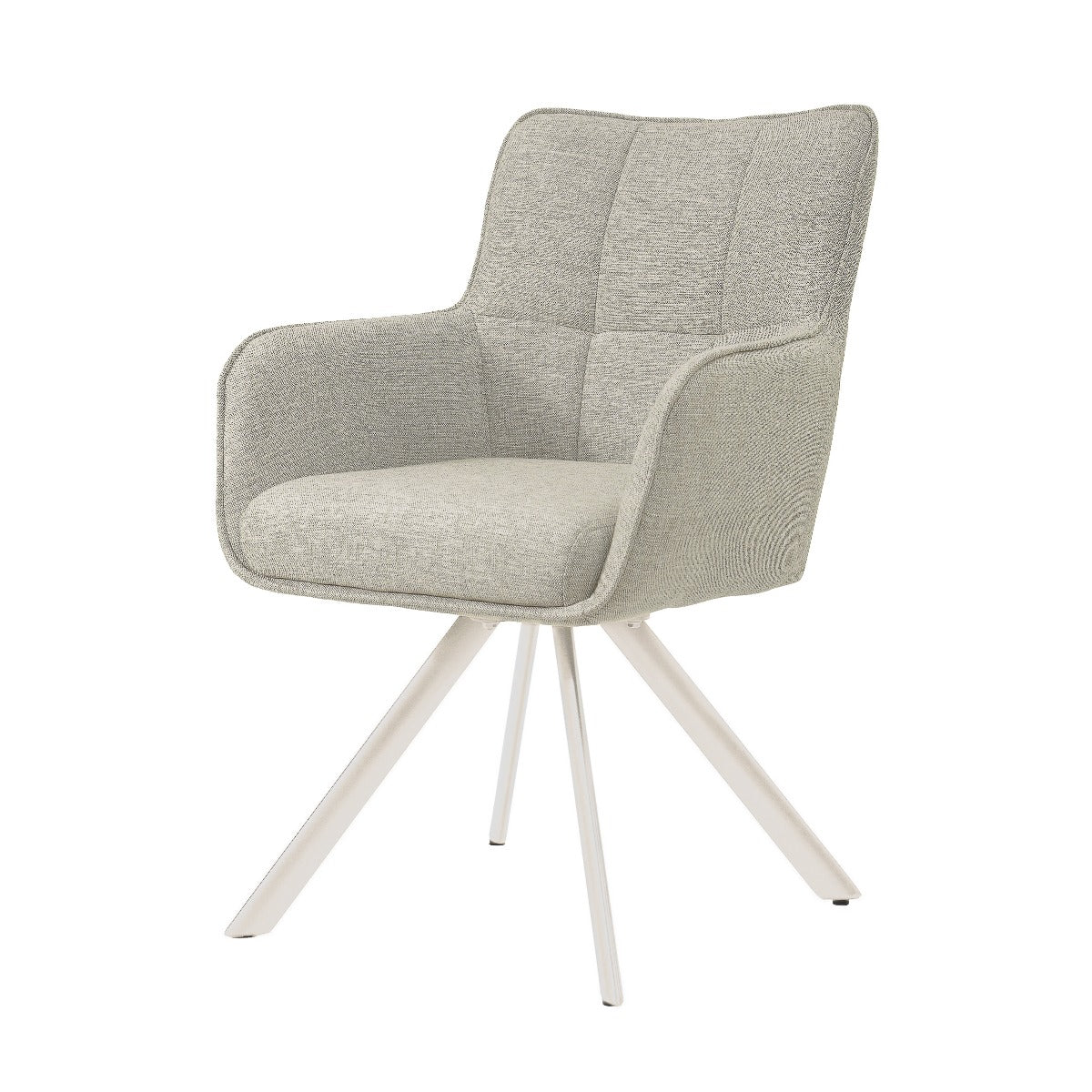 Livingfurn - Eetkamerstoel Zand|Wit - Tori - Set van 2