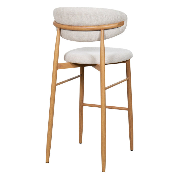 Giga Meubel - Barkruk Alexia Beige|Naturel  - Set van 2