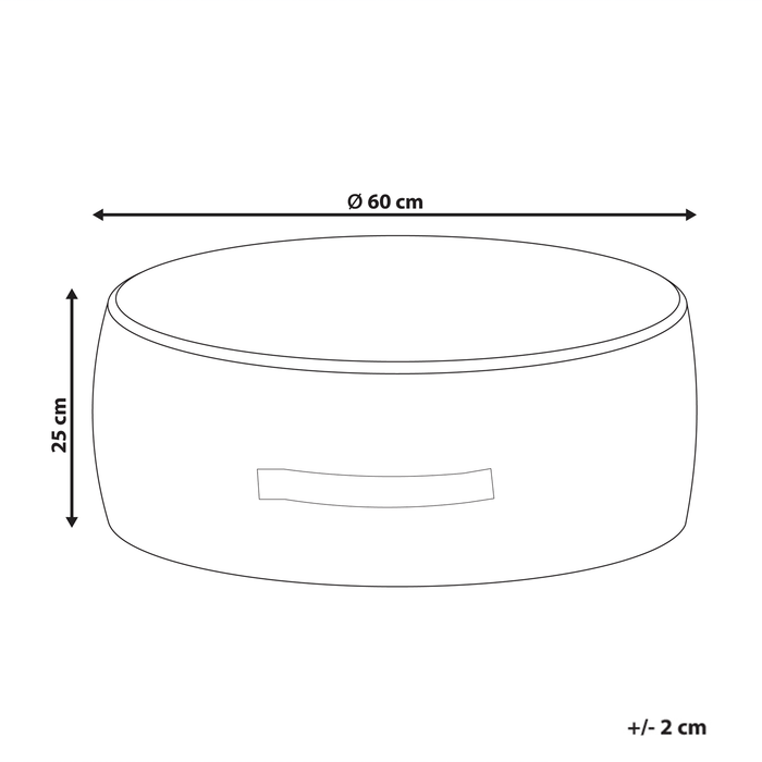Beliani - YULLE - Poef - Blauw - Fluweel