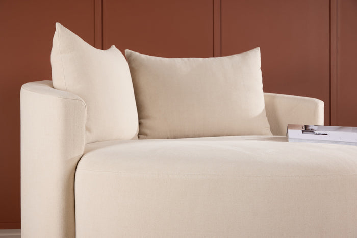 Fjôrd - Loveseat Beige Linnen - 118x118x72cm - Kelso