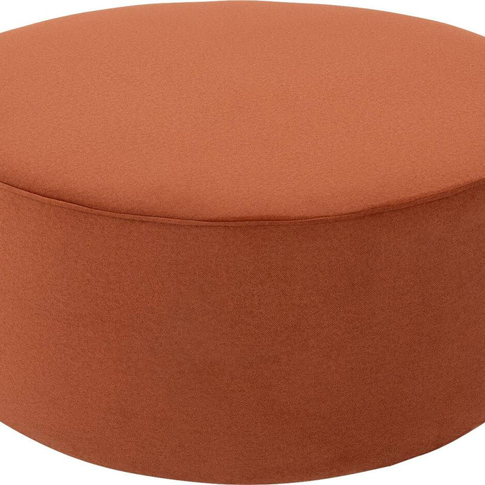 Goossens Poef Arendal in erica 9 velours donkeroranje