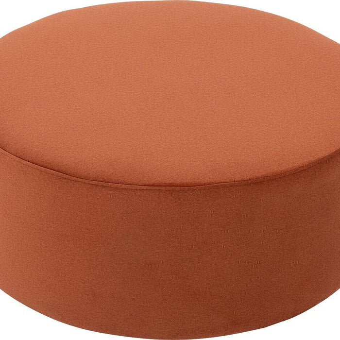 Goossens Poef Arendal in erica 9 velours donkeroranje