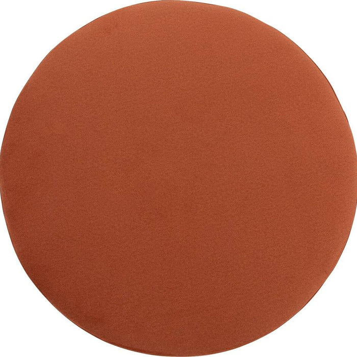 Goossens Poef Arendal in erica 9 velours donkeroranje