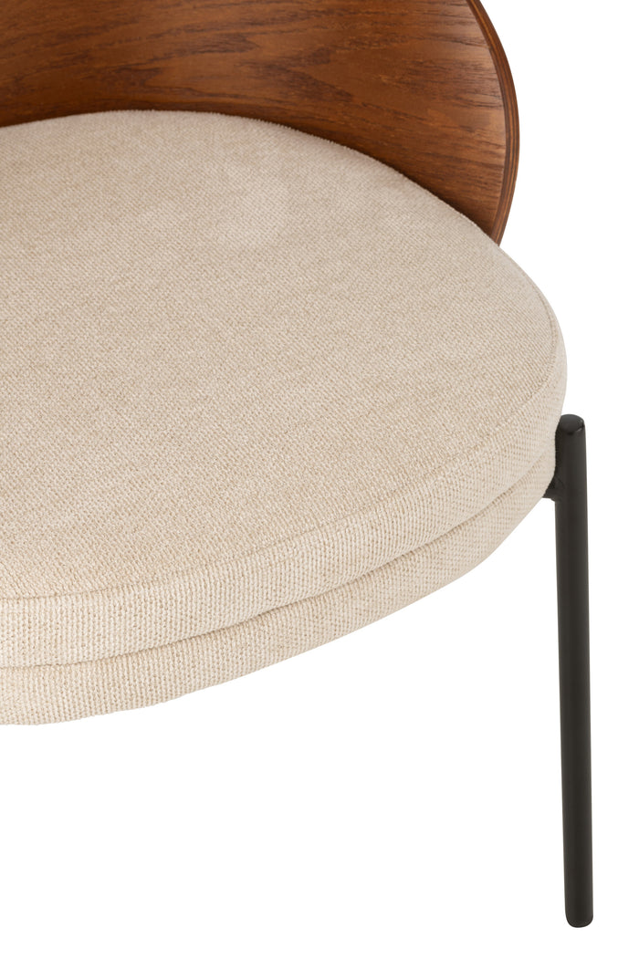 J-Line stoel Lone - multiplex|metaal - bruin|beige