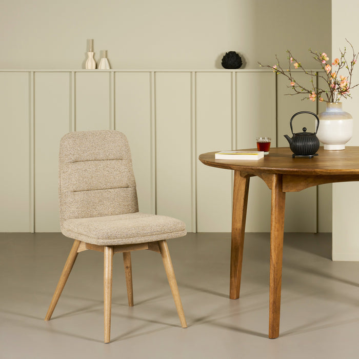 Eetkamerstoel Malaga - Beige - Polyester