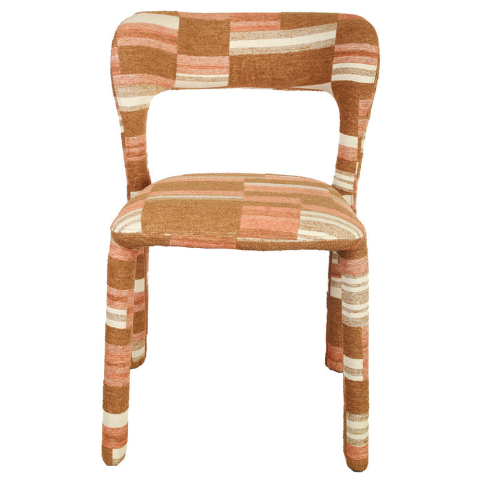 DÉJA Living - Eetkamerstoel Terracotta Stof - Mala - Set van 2