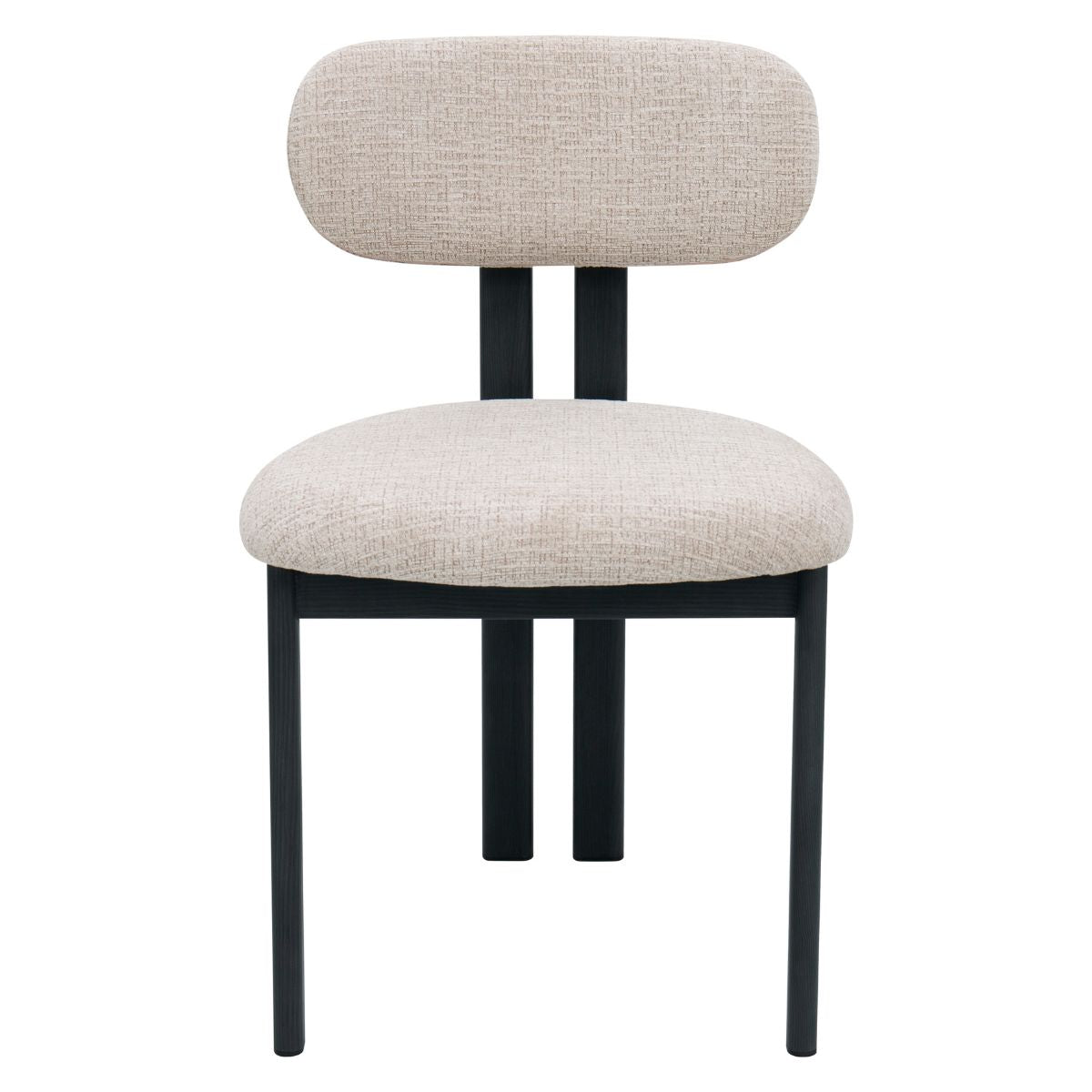 Giga Meubel - Eetkamerstoel Noor Beige|Zwart  - Set van 2