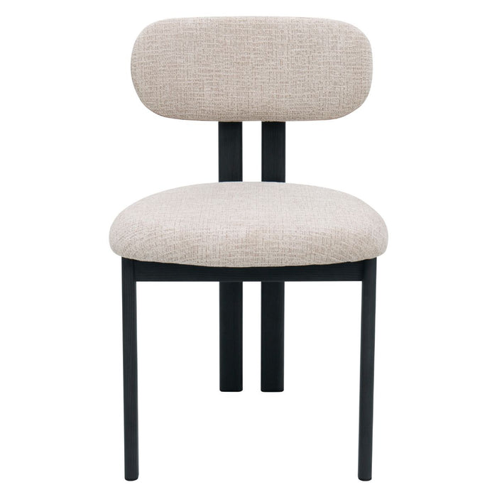 Giga Meubel - Eetkamerstoel Noor Beige|Zwart  - Set van 2