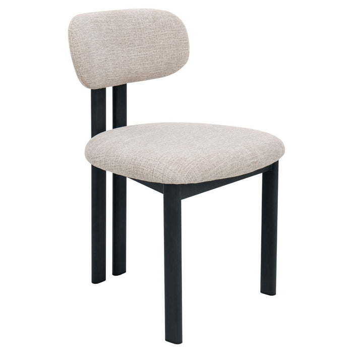 Giga Meubel - Eetkamerstoel Noor Beige|Zwart  - Set van 2