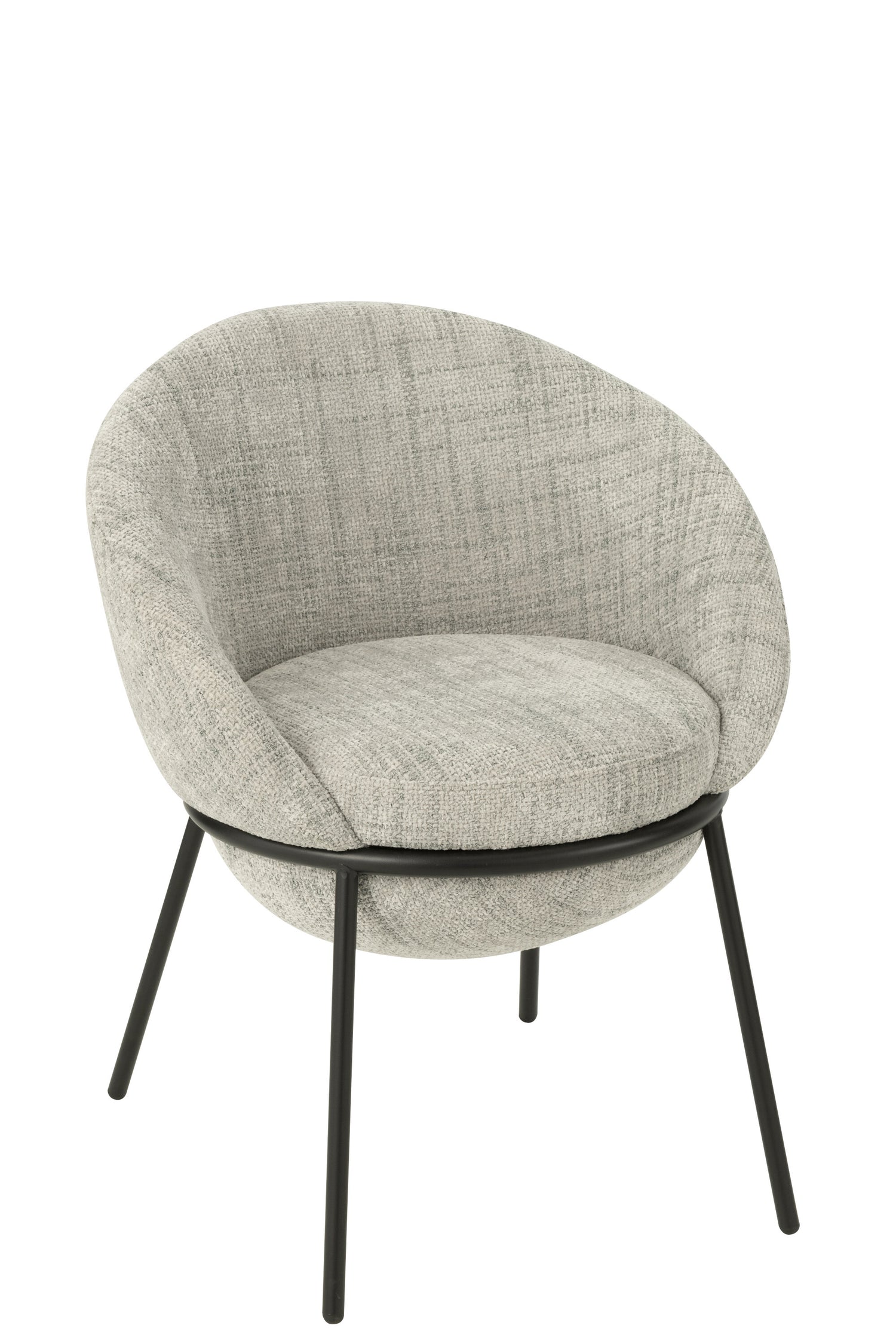 J-Line stoel - ijzer - grijs|zwart