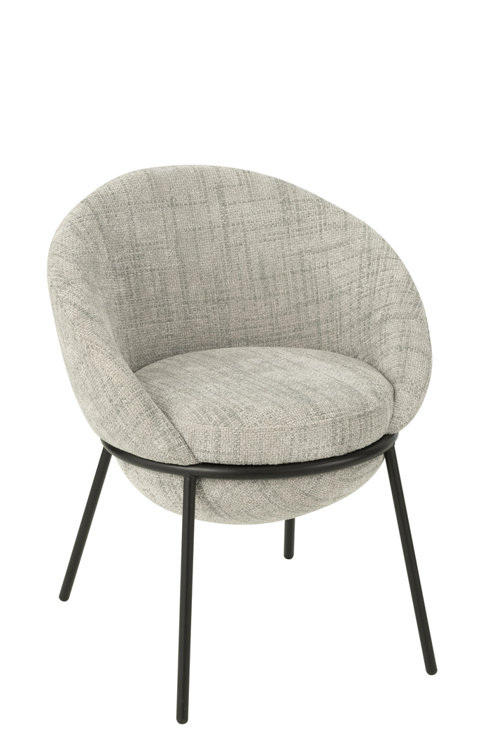 J-Line stoel - ijzer - grijs|zwart