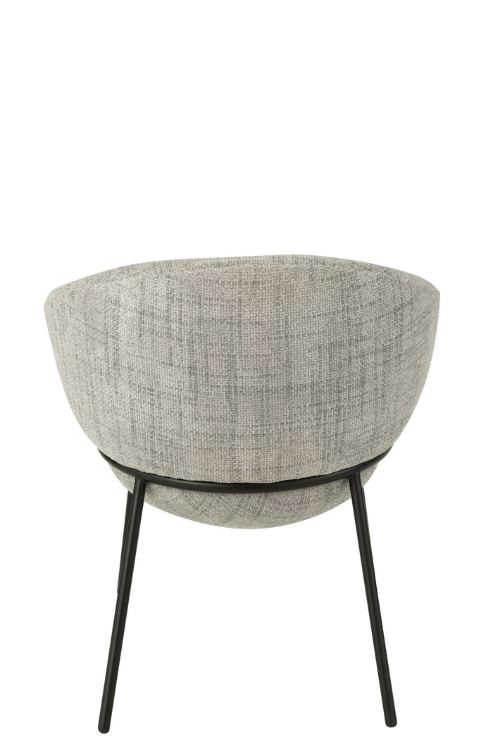 J-Line stoel - ijzer - grijs|zwart