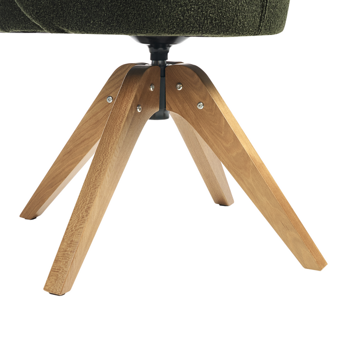 Beliani - MARCY - Eetkamerstoel - Donkergroen - Bouclé