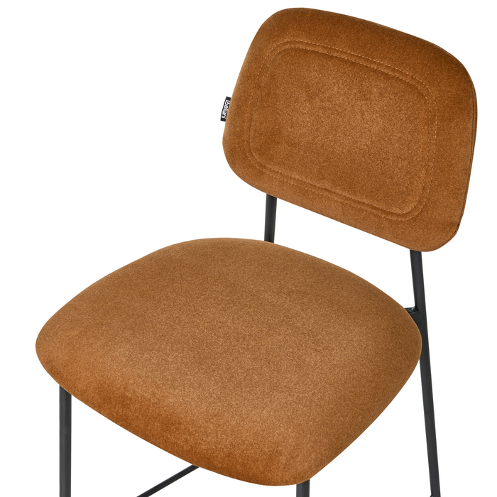 Beliani - DUETTE - Barkruk set van 2 - Goudbruin - Fluweel