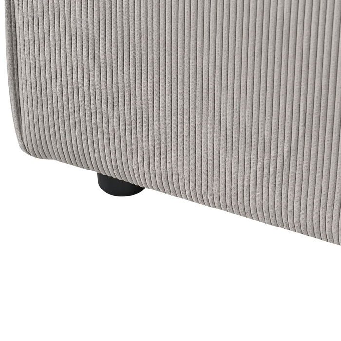 Beliani - ARDAL - Ottomaan - Taupe - Corduroy