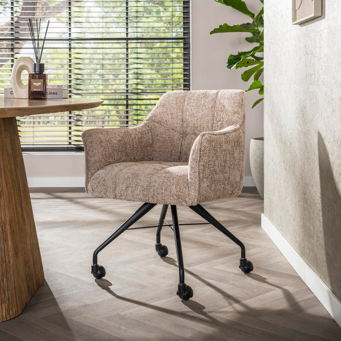 Hoyz Collection - Armstoel Raster Wieltjes Verpakt Per 2 - Hoven Zand