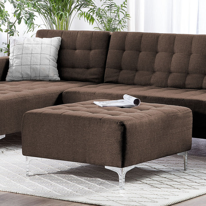 Beliani - ABERDEEN - Ottomaan - Donkerbruin - Polyester