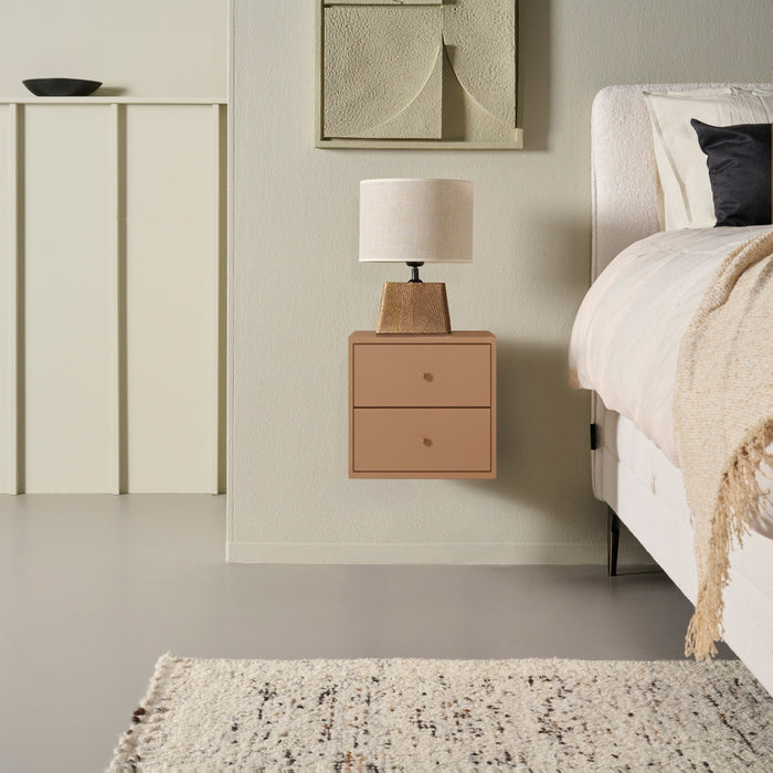 Nachtkastje Hangend Borba - Bruin|Terra - Hout