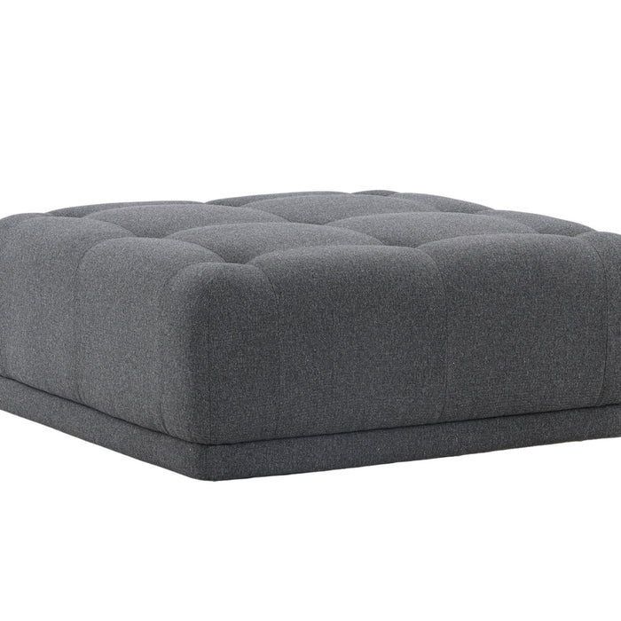 Fjôrd - Poef Donkergrijs Stof - 100x100x40cm - Turin