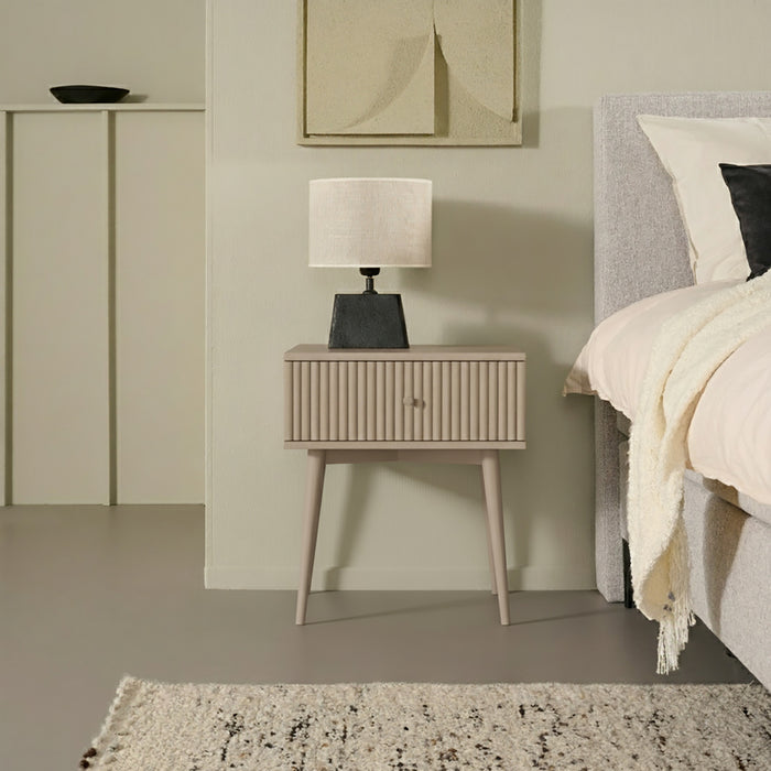 Nachtkastje Sem - Beige|Hout - Mango|Taupe - Hout