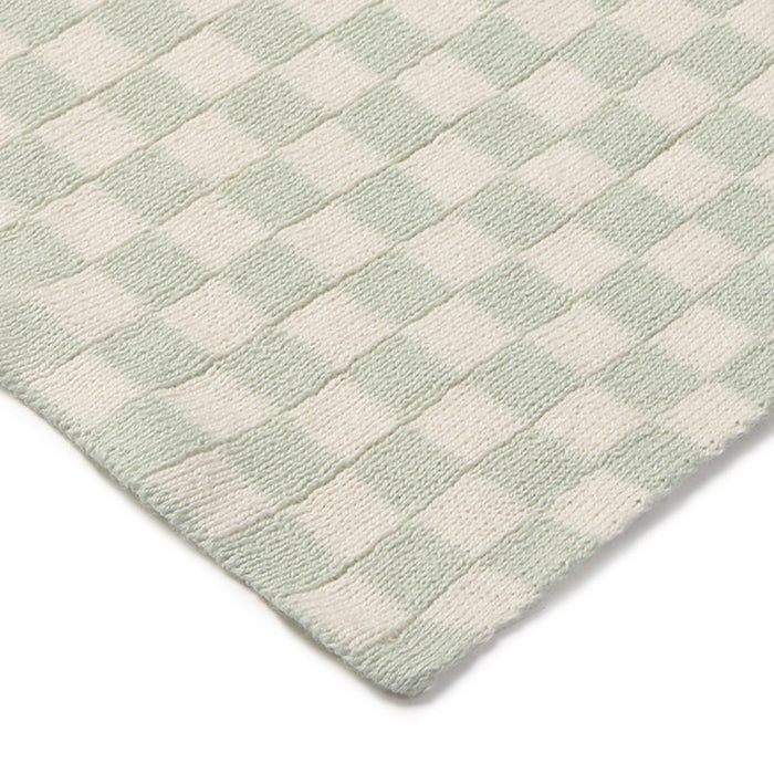 Lorena Canals Tiles Gebreide Plaid 80 x 100 cm - Blauwe Salie