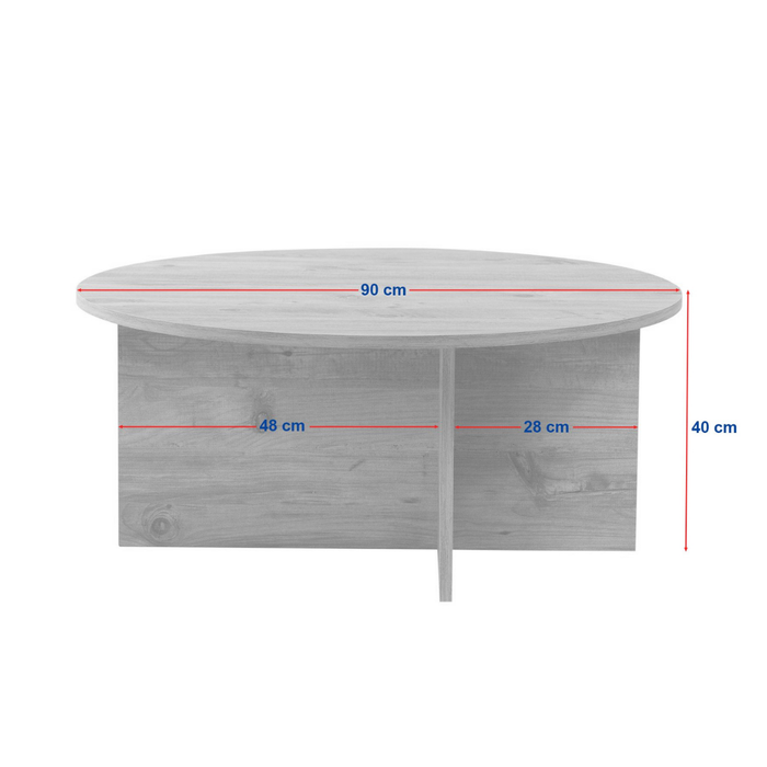 Calicosy - SOLEIL Salontafel met afgerond - H40 cm