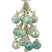 J-Line decoratie kerstboom + Ballen - glas - groen|blauw - l