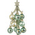 J-Line decoratie kerstboom + Ballen - glas - groen|blauw - s