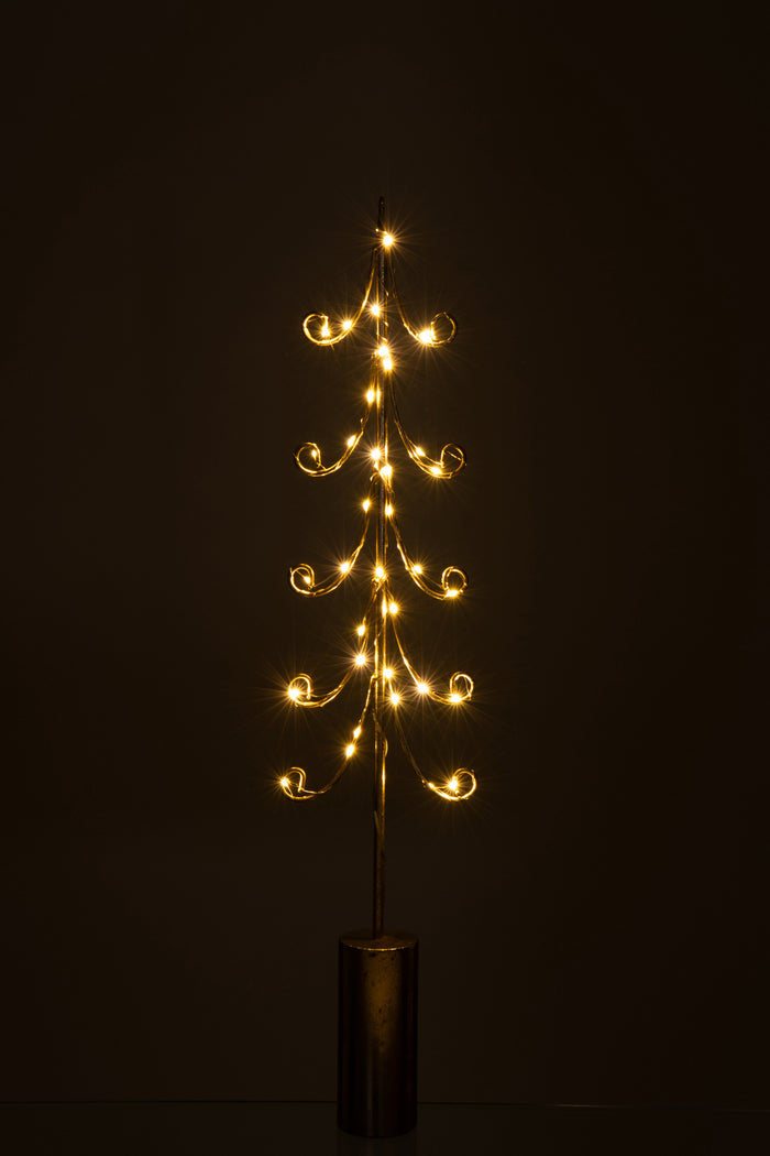 J-Line decoratie Boom Cilindervoet - ijzer - goud - large -