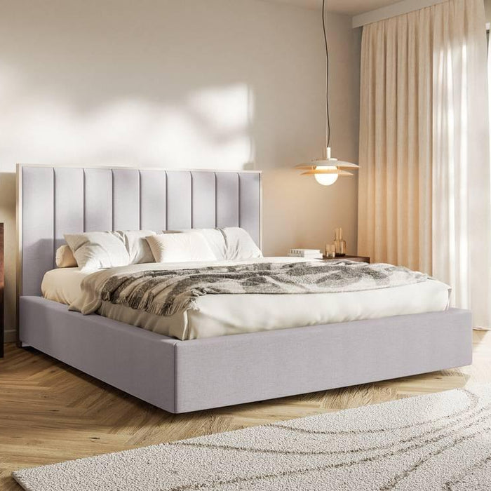 NADUVI Collection Bedframe Taavi chenille 140 x 200 cm