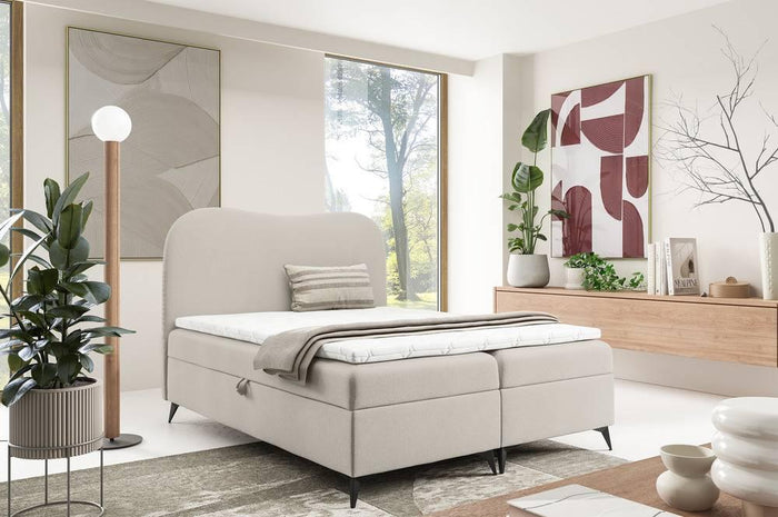 NADUVI Collection Boxspring Adler bouclé met opbergruimte 180 x 200 cm