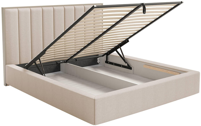 NADUVI Collection Bedframe Taavi chenille met opbergruimte en