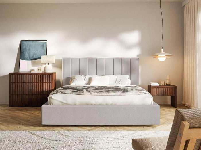 NADUVI Collection Bedframe Taavi chenille met opbergruimte 140 x 200