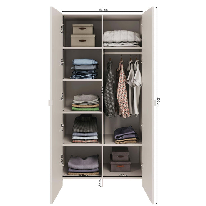 NADUVI Collection Kledingkast Archie met spiegel