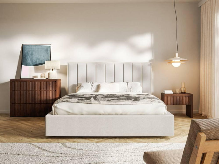 NADUVI Collection Bedframe Taavi chenille met opbergruimte 160 x 200