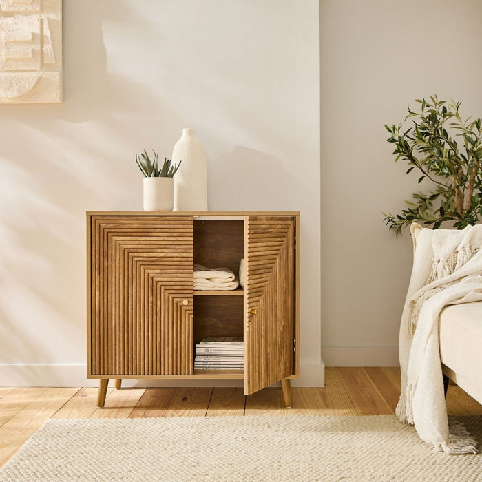 Calicosy - Dressoir 2 deuren L80 cm - EDEN - Licht hout