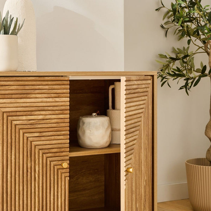 Calicosy - Dressoir 2 deuren L80 cm - EDEN - Licht hout