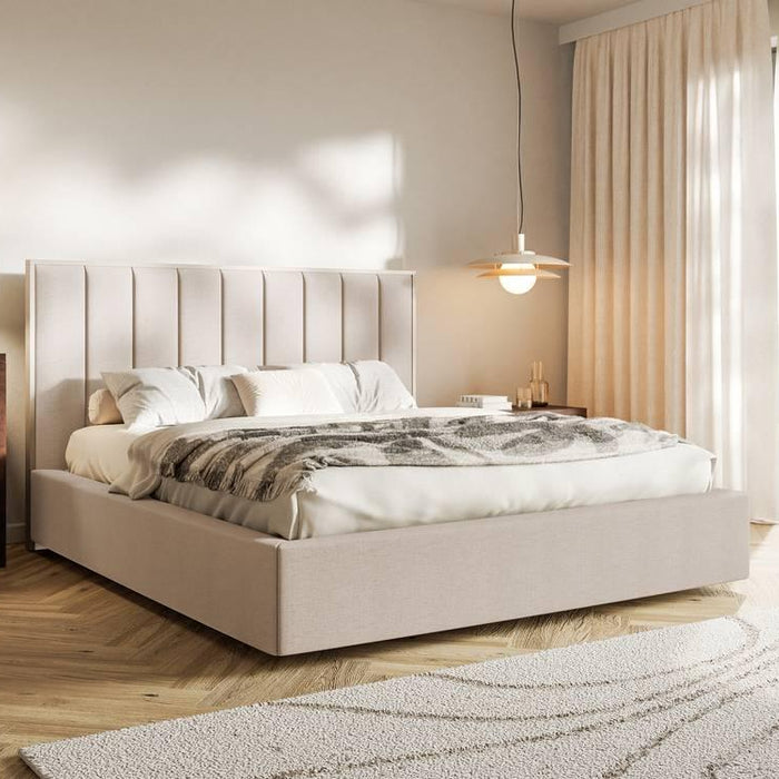 NADUVI Collection Bedframe Taavi chenille met opbergruimte 180 x 200