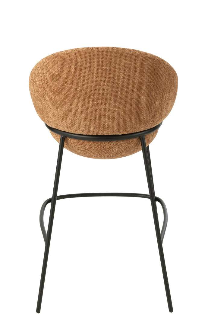 J-Line barkruk - ijzer - terracotta|zwart